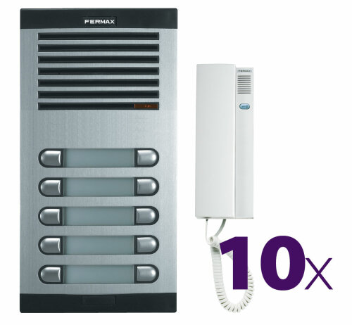 Fermax 4+n Classic audio kit pro 10 účastníků s telefony CityMax, bez el. otvírače